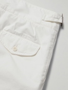 Rubinacci - Manny Straight-Leg Pleated Cotton-Twill Trousers - White