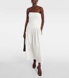 Tove Lauryn strapless cotton midi dress