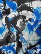 ERL - Skull Printed Padded Cotton-Twill Hooded Jacket - Blue