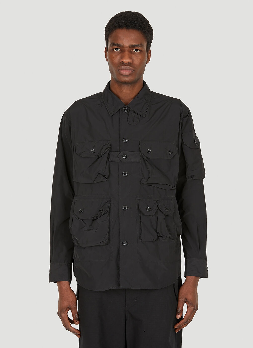 Explorer Shirt Jacket in Black Engineered Garments