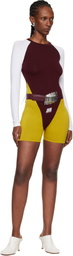 Jean Paul Gaultier Burgundy & Yellow 'The Tricolor Junior Gaultier' Romper