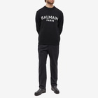 Balmain Men's Paris Crew Knit in Black/White