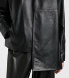 Nour Hammour Layla scarf-detail leather jacket