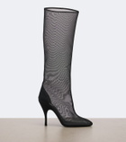 Alaïa Mesh knee-high boots