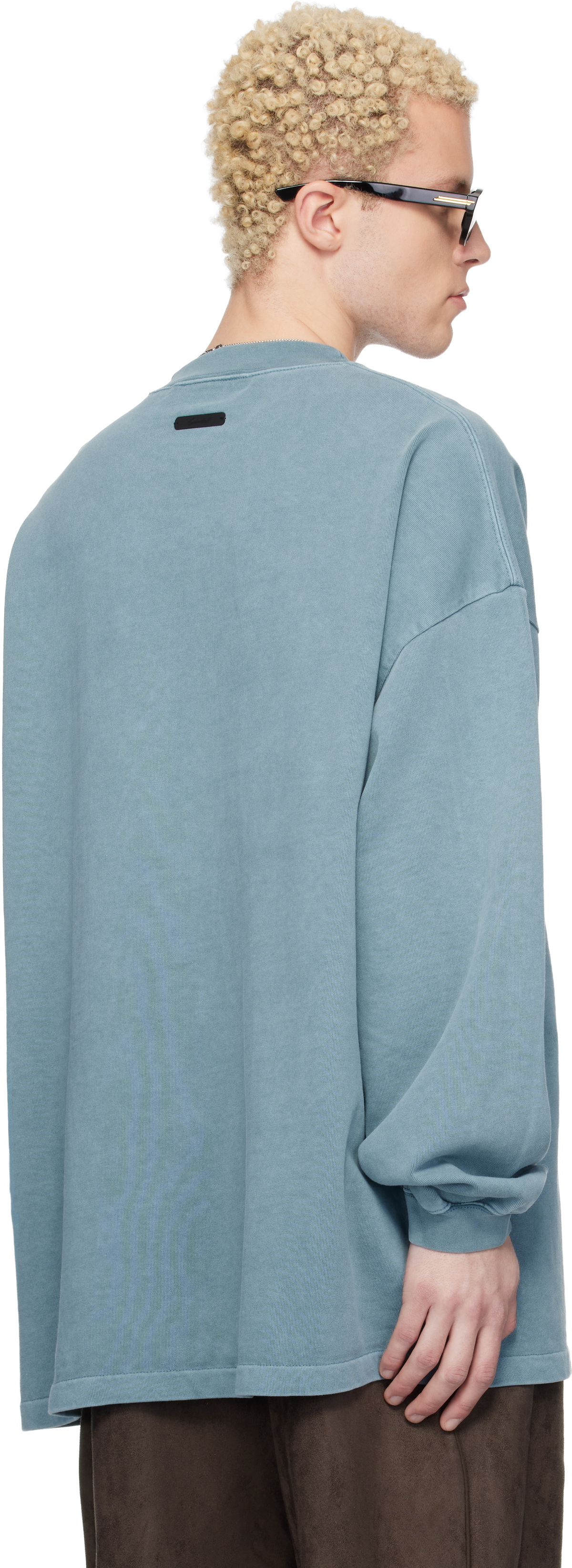 Fear of God ESSENTIALS Blue Campus 90s Long Sleeve T-shirt