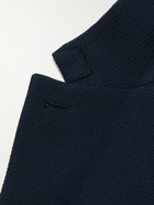 Mr P. - Unstructured Waffle-Knit Organic Cotton Suit Jacket - Blue