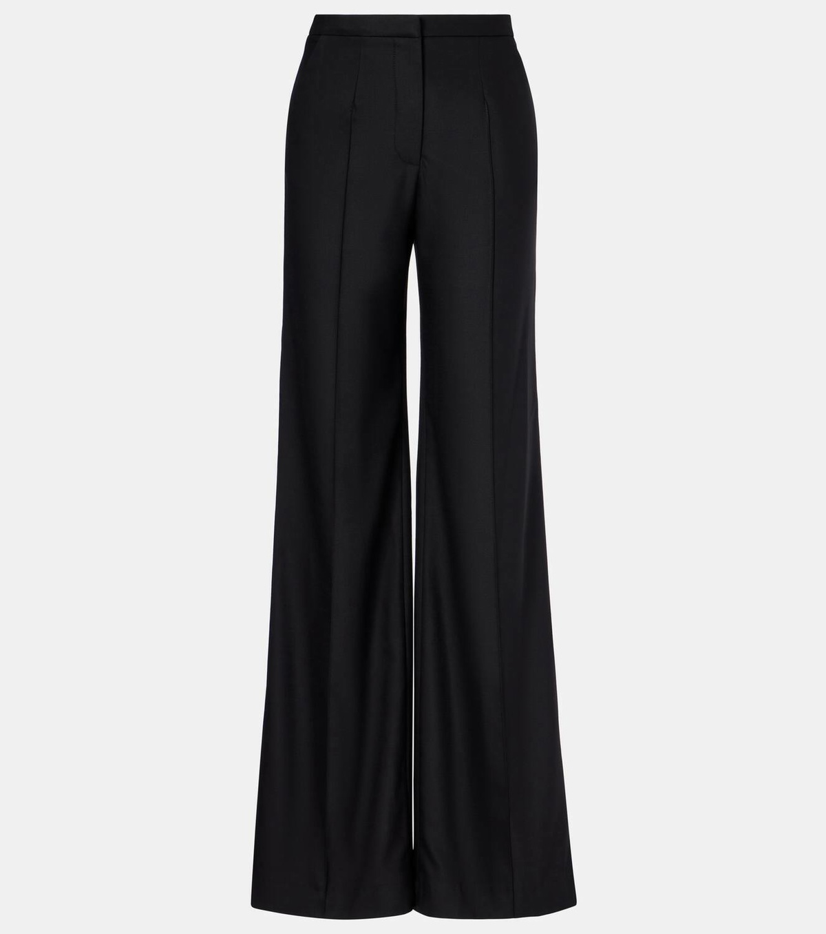 Costarellos Pleated wool-blend wide-leg pants