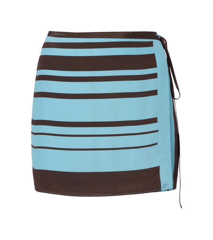 Photo: SIR Rioja striped silk crêpe wrap skirt