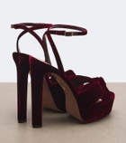Aquazzura Cupid velvet platform sandals