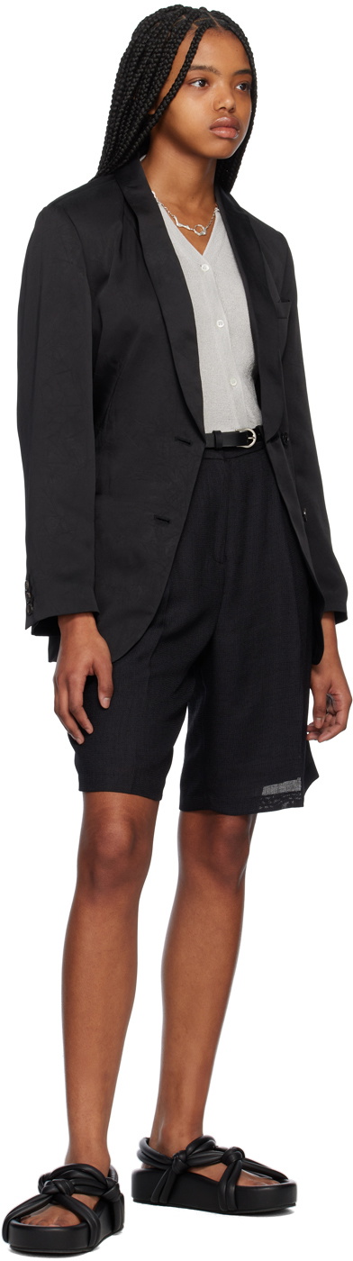 Youth Black Low-Waisted Shorts
