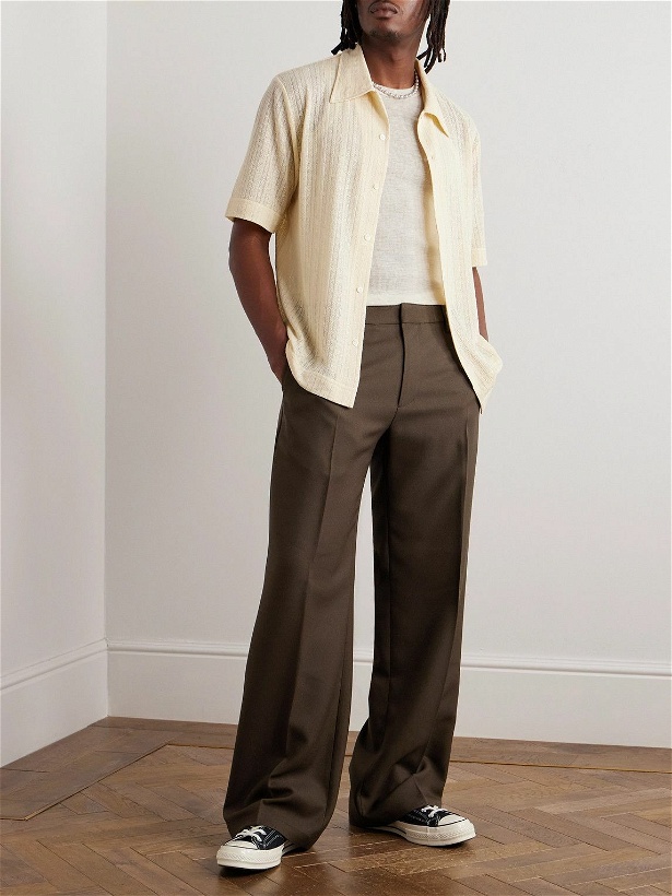 Photo: Stockholm Surfboard Club - Sune Wide-Leg Twill Trousers - Brown