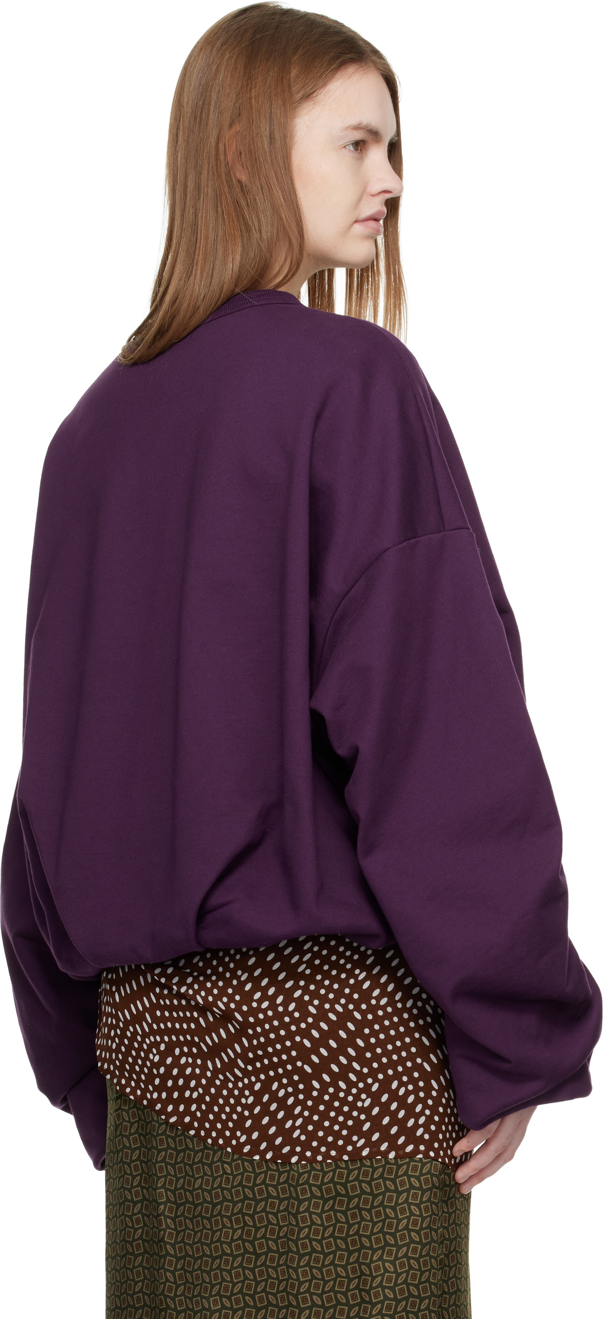 Dries Van Noten Purple Draped Sweatshirt