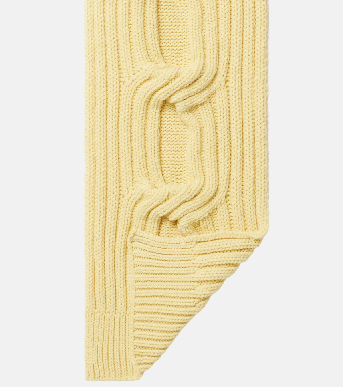 Moncler Cable-knit wool and cashmere scarf