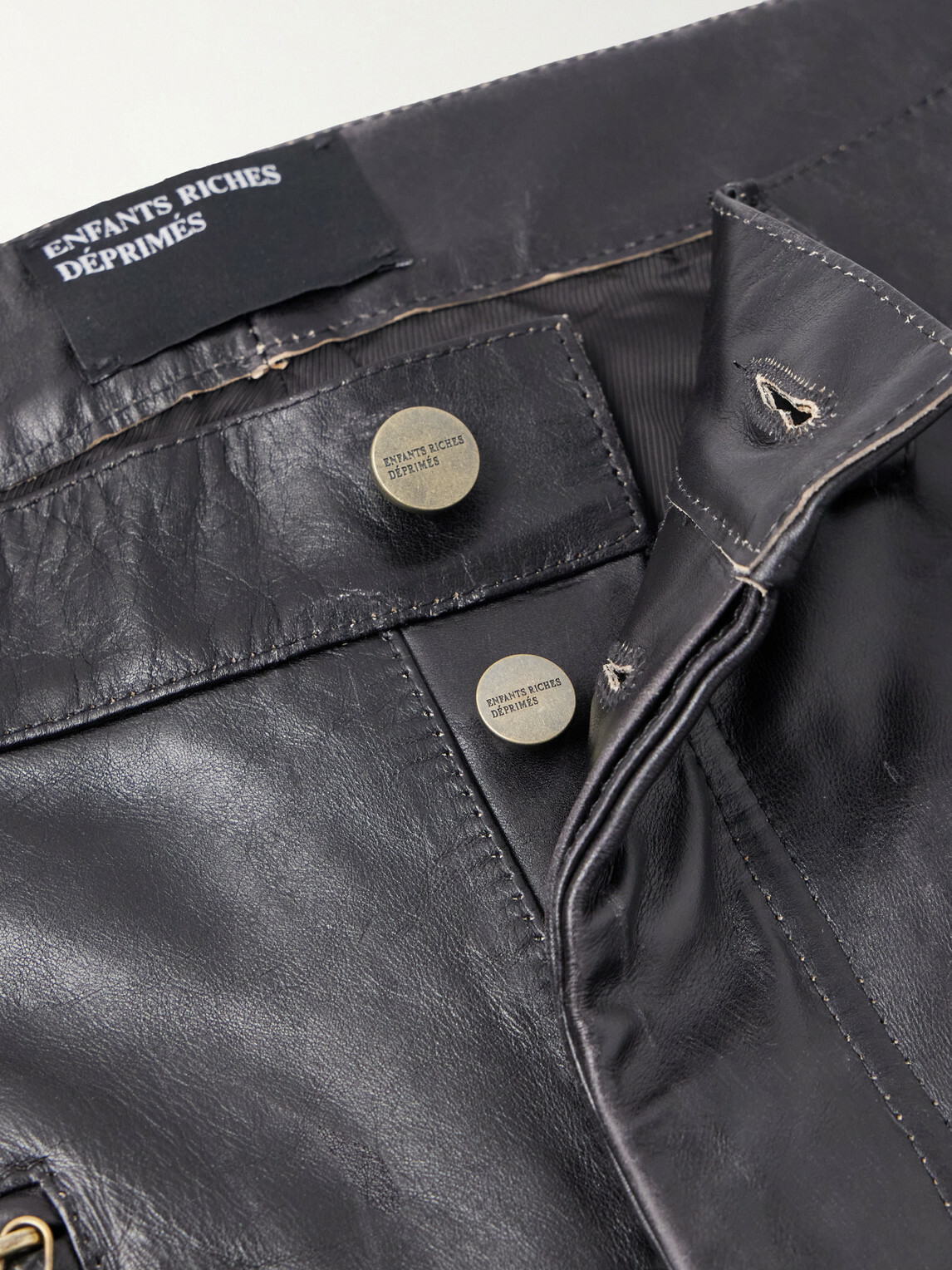 Enfants Riches Déprimés - Wicked Game Flared Leather Trousers - Black