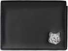 Maison Kitsuné Black Fox Head Trifold Wallet
