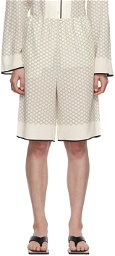 LOW CLASSIC Off-White Strap Shorts
