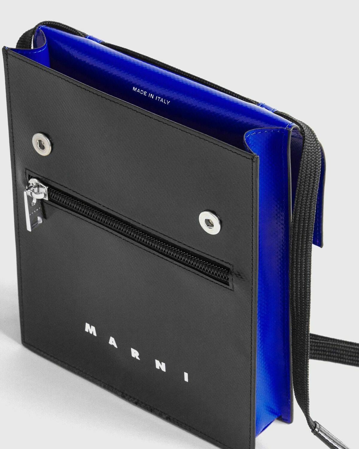 MARNI Tribeca Box Shoulder Bag（ブラック×ブルー） Marni Tribeca Shoulder Bag Black|Blue Small Bags Marni