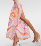 Pucci Printed silk slip dress