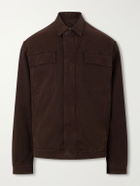 Altea - Godfrey Padded Garment-Dyed Stretch-Cotton Twill Overshirt - Brown