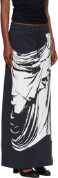 VAQUERA Black & White Jersey Maxi Skirt