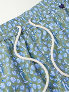 Rubinacci - Straight-Leg Mid-Length Printed Swim Shorts - Green