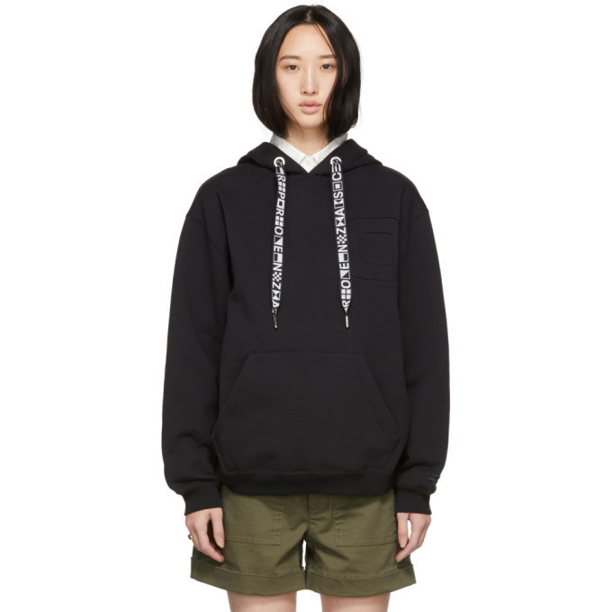 Photo: Proenza Schouler BLack PSWL Drawstring Hoodie