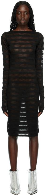 Photo: 1XBLUE SSENSE Exclusive Black Tease Minidress