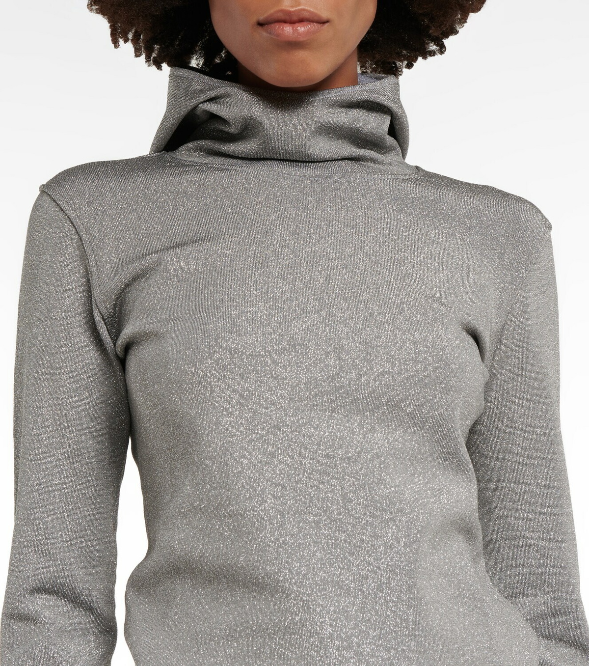 Jet Set Cap Turtle metallic knit hoodie