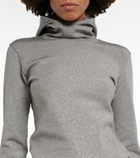 Jet Set Cap Turtle metallic knit hoodie
