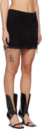 Liza Keane Black Suspender Miniskirt