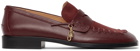 JW Anderson Red Leather Stitch Loafers