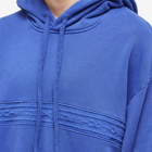 Acne Studios Men's Farmy Chain Rib Hoody in Sea Blue