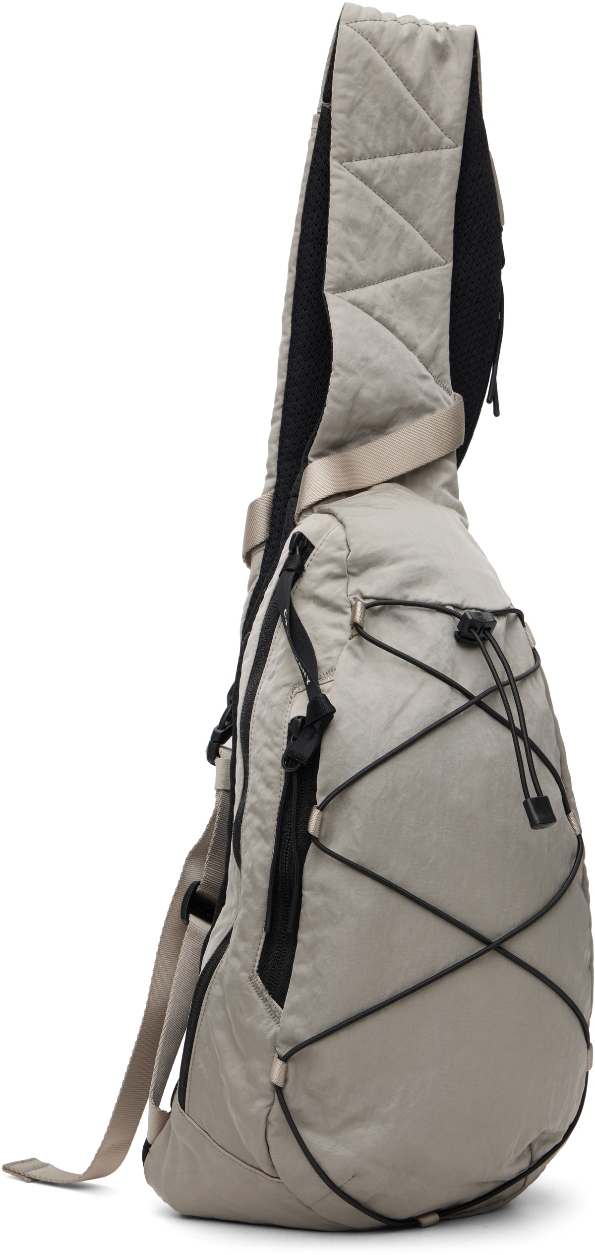 C.P. Company Gray Nylon B Crossbody Backpack