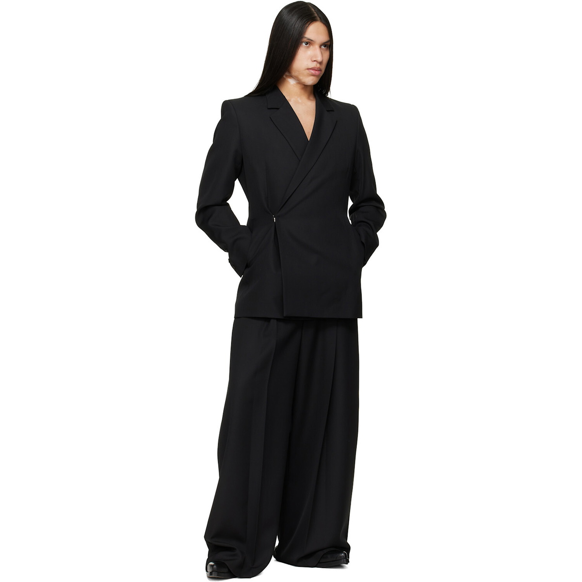EGONlab Black Egonic Double Breasted Blazer