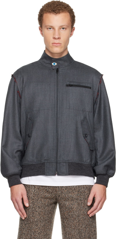 Photo: UNDERCOVER Gray UC2E4211 Bomber Jacket