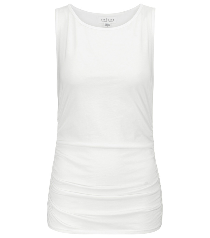 Photo: Velvet - Ally stretch-cotton tank top