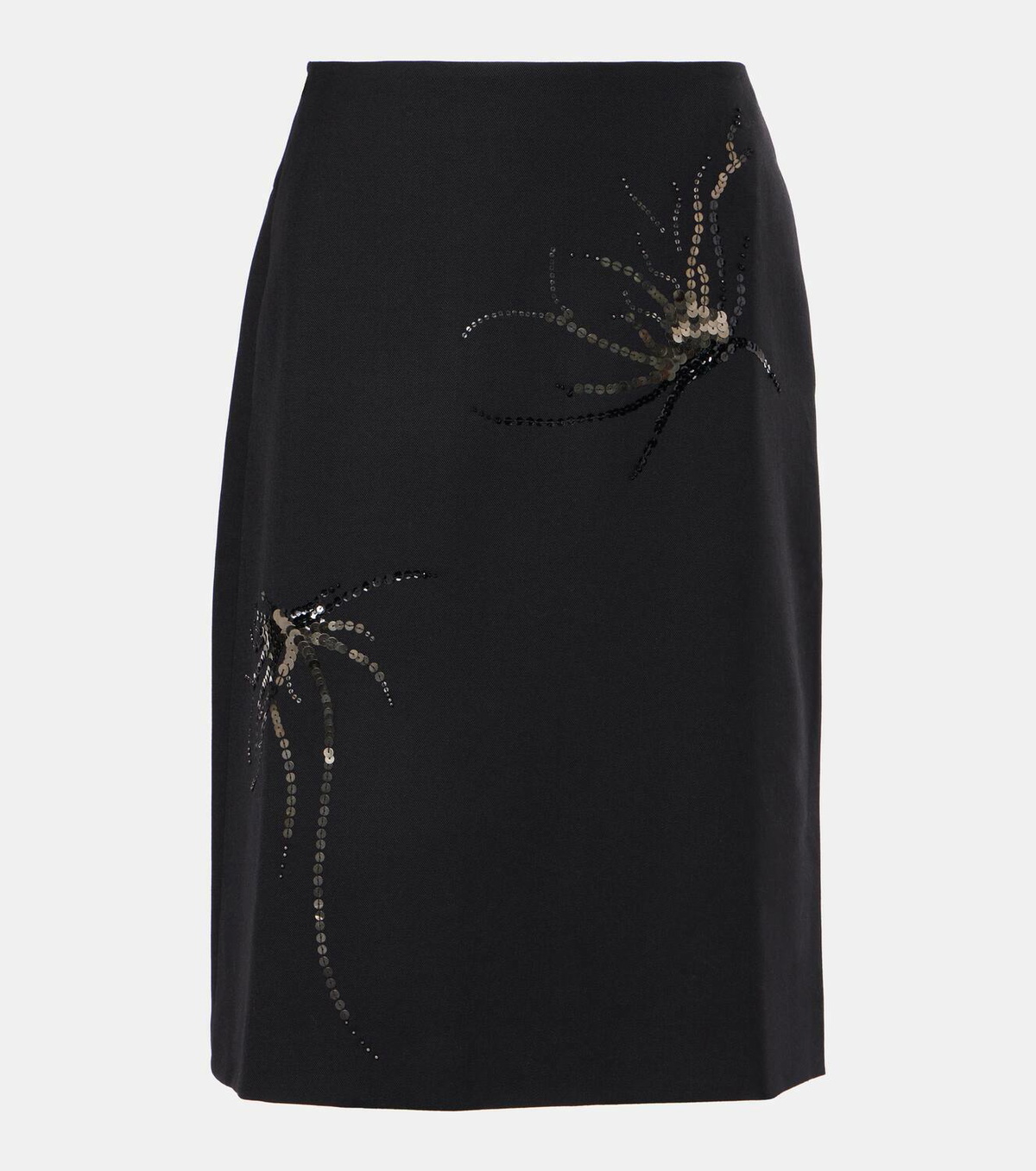 Jacques Wei Sequined wool pencil skirt