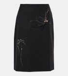 Jacques Wei Sequined wool pencil skirt
