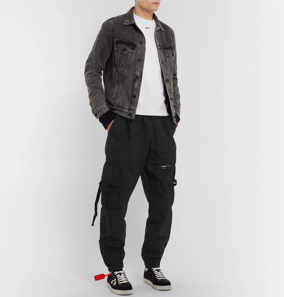 Off-White Cargo Trousers by Blossom on Sale