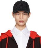 Ferragamo Black Gancini Baseball Cap