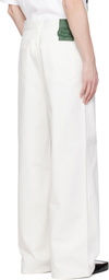 Lacoste White Runway Wide Fit Selvedge Jeans