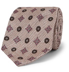 Rubinacci - 8cm Cotton and Silk-Blend Jacquard Tie - Beige
