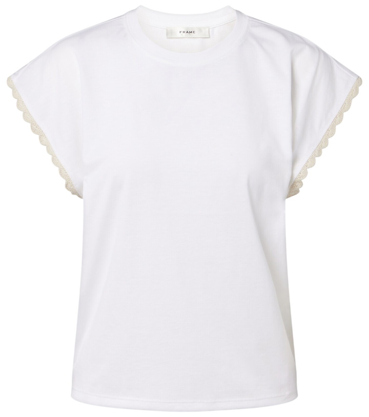 Photo: Frame The Crochet cotton jersey T-shirt