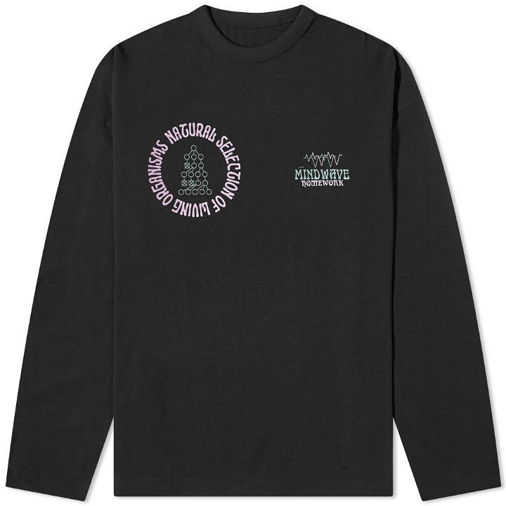 Photo: Homework Men's Natural Selection Chest Logo Long Sleeve T-Shirt in Black