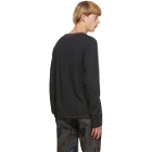 Eckhaus Latta Black Long Sleeve Lapped T-Shirt