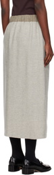SC103 Gray Lucid Midi Skirt