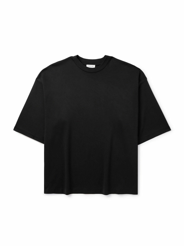 Photo: Fear of God - Oversized Cotton-Jersey T-Shirt - Black