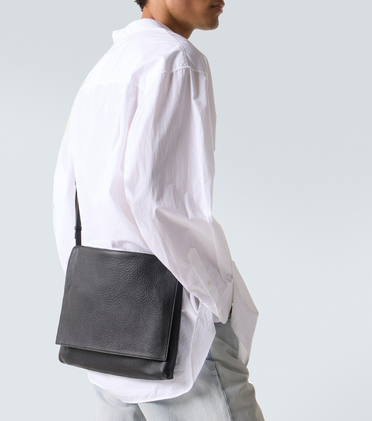 The Row Nan leather messenger bag