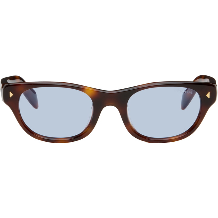 Photo: Prada Eyewear Brown Oval Sunglasses