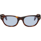 Prada Eyewear Brown Oval Sunglasses